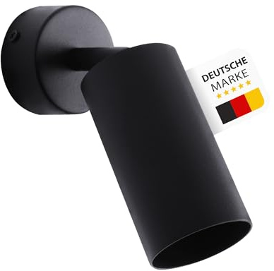 Maxkomfort LED Deckenleuchte 866-1 schwarz schwenkbar Deckenlampe Deckestrahler Deckenspot wandleuchte 1x GU10 Fassung