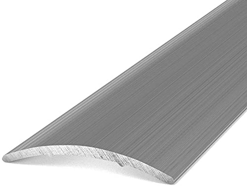PRINZ Übergangsprofil Aluminium 130 Edelstahl gebürstet - 100cm Länge - 30mm Breite - selbstklebend für Laminat, Vinyl, Parkett