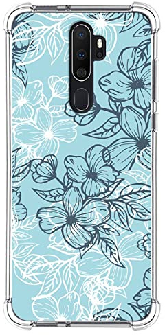 Coque Silicone Anti-Chocs pour Oppo A5 2020/A9 2020 Design Dessins - Fleurs 03