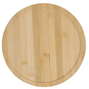 Copco Basics Wooden Bamboo Lazy Susan Turntable – 25.5 cm Rotating Serving Plate for Kitchen, Dining, and Storage Organizer