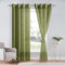 DWCN Green Sheer Curtains with Tiebacks Semi Transparent Voile Grommet Curtains Elegant Window Curtains for Bedroom and Living Room,2 Panels,W52 x L84