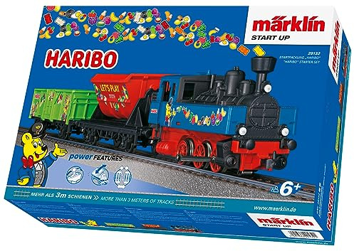 Märklin 29132 Start Up - Haribo Starter Pack - Model Train Set, Detailed Locomotive with Wagons - Child-Friendly, Playset - Haribo Theme - 6+ Years - Track H0