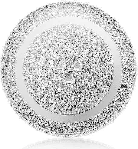 Giugio Mikrowellenteller, Mikrowellen Teller Glas-Einfach zu Montieren/zu Reinigen, Hitzebeständig Mikrowelle Drehteller Ersatz Teller-24.5 cm, Glasteller Mikrowelle Zubehör