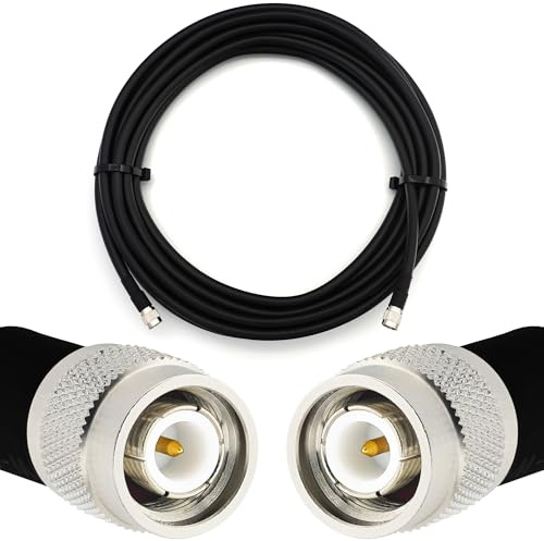 7 m TNC Male till TNC Male koaxialkabel — full koppar HF400 flexibel förlängning Coax 50 Ohm (LMR400 UF UltraFlex ekvivalent) — för signala LAN-enheter
