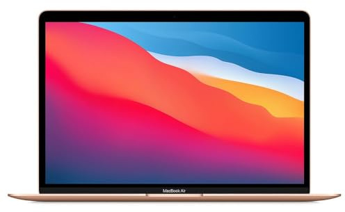 Late 2020 Apple MacBook Air met M1 Chip (13-tum, 8GB RAM, 256GB SSD Kapacitet) (QWERTZ Germany) Guld (Renoverad)