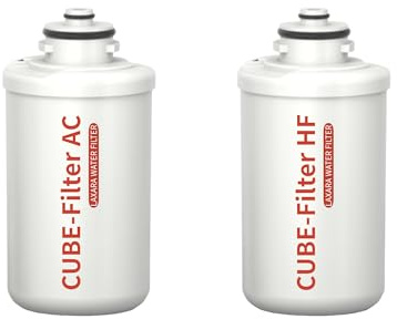 LAXARA® Replacement Filter for Cube Water Carbonator Boiling Tap for Cube Delivered Before December 2021, Flex, Fusion etc. (Activated Carbon Filter AC + Hollow Fibre Filter-HF)