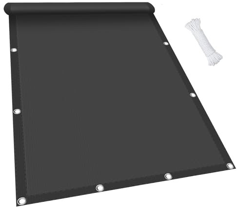 Vela Ombreggiante Tenda a Vela 3.2 x 3.8 m Impermeabile, Rettangolare Vela Ombreggiante Parasole con Occhielli PES Protezione UV 98% per Giardino Esterno terrazza, Grigio Scuro