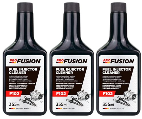 ProFusion Limpiador de Inyectores Gasolina Pack de 3 x 355ml – Aditivo de Combustible Fuel Injector Cleaner – Mejora Potencia y Rendimiento del Motor – Limpieza de Válvulas e Inyectores