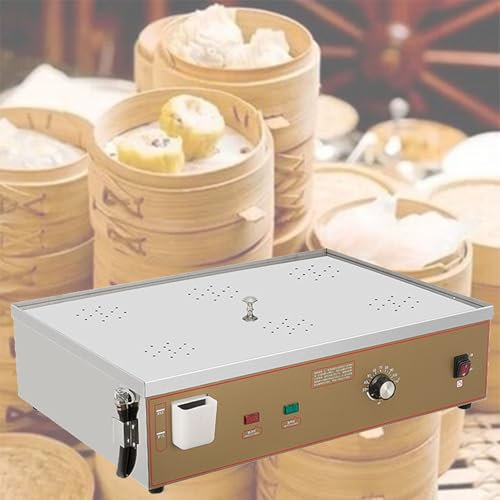 DPLWJPP Vaporiera per Panini Commerciale per Hot Dog,Vaporiera Elettrica Dim Sum 2000w/3000w/4000w,Vaporiera per Panini in Acciaio Inossidabile,per Gnocchi di Riso,6holes