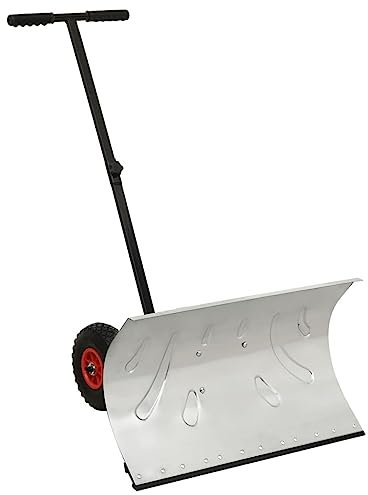 LXYZWRW Lawn & Garden Manuelle Schneeschaufel mit Rädern Schneeräumung