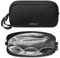 AMFUN Cable Organiser Bag, Travel Tech Pouch, Cord Organiser for Essentials, Travel Pouch Internal Zipper Layers Water Resistant Carry Storage Bag for Charger, Power Bank, Cable (Black S)