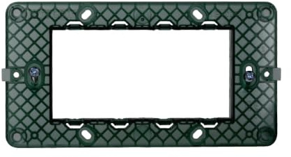 SUPPORTO A 4 MODULI, PER CASSETTA SCATOLA 504, PER PLACCA A 4 POSTI, COMPATIBILE CON VIMAR PLANA, SERIE STARLIGHT, SERIE CIVILE, MASCHERINA