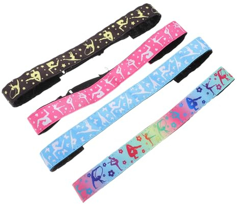 CTIRCHIU 4st Stretchy Dansband Med Trendiga Färgövergångar Ingen Glidning Absorberande Svett För Gymnastik Yoga Och Elasticitet För Olika Hårtyper