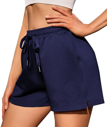 Jezonga Short Sport Femme Pantalon Décontracté avec Poches Court Été Respirant et Confortable