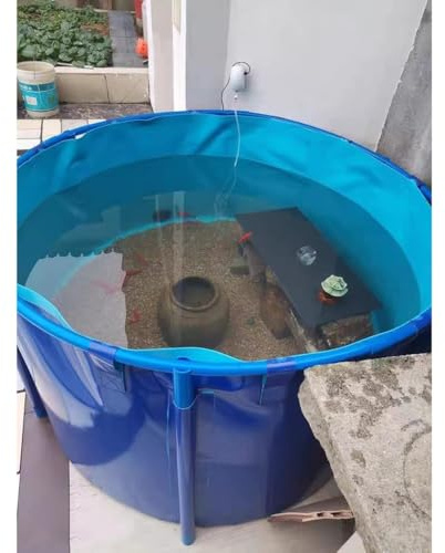 Piscine hors sol portable – Toile flexible en PVC – Aquarium autoportant Koi Goldfish pour jardin, fontaine, installation facile