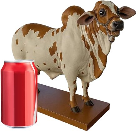 Bull Liquor Dispenser, 2L Handcrafted Alcohol Decanter with Wooden Base, Bull Bourbon Container Decor, for Whiskey Scotchs Vodka Wine, Home Bar Accessory Beverage Container Gift