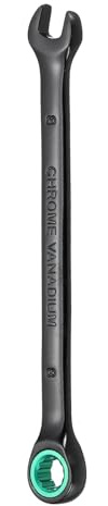 sourcing map Llave combinada de trinquete de 8 mm, métrica, 12 puntos, electroforesis CR-V, alargada, doble caja, llaves de trinquete de extremo abierto con 72 dientes y 5° de giro de grado industrial