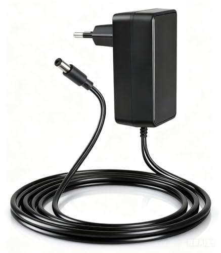 Adattatore di alimentazione 12V 2A, caricabatterie universale CA/CC 100-240V, spina 5,5 x 2,1 mm, positivo centrale, cavo da 1,5 m, livello di efficienza energetica VI, massima sicurezza