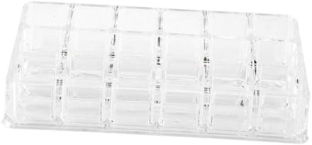 HONITANO Support à Rouges à Lèvres Cases Transparent Organiseur Cosmétique pour Rangement Maquillage Présentoir Pratique pour Chambre et Bureau