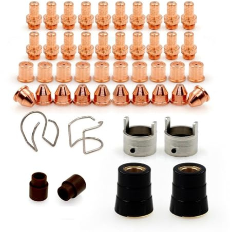 Helilyco Plasmabrenner Verbrauchsmaterialien-Set mit Elektrodenspitzenschild für Eastwood Versa Cut 60A CB70, inklusive PR0063 WSP-08051 PD0088-12 PD0019-12 PE0007 PC0032 CV1117 CV0010