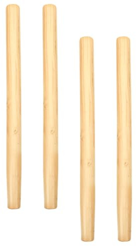 WRITWAA Set 4 Pezzi Manici da Giardino in Legno di Acacia 50 CM per Falci Zappe e Pale Manici di Ricambio Ergonomici e Resistenti per Utensili Manuali da Giardinaggio