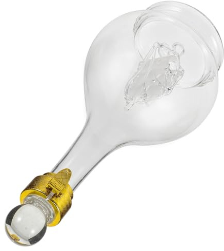 TOYANDONA Decantador de Vino Transparente de Vidrio Soplado Artesanal 500 Ml, Botella Creativa con Diseño de Barco para Licor, Adecuado para Bares, Restaurantes y Fiestas