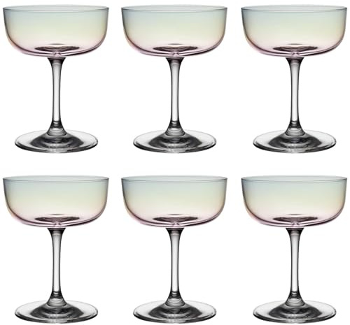 like. by Villeroy & Boch Like Pearl Lot de 6 coupes à champagne/à dessert en verre coloré, capacité 100 ml