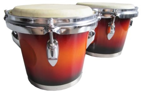 Bongos trä slagverksinstrument 7 + 8 bongotrummor