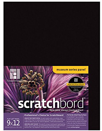 Schabkarton/Scratchbord - Schwarz Beschichtet - 23 cm x 30,5 cm