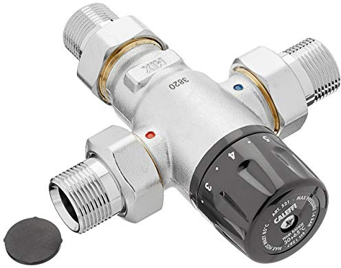 Caleffi 521500 Miscelatore termico 3/4 pollici 30 - 65 °C resistente alla calcificazione Regolabile senza dezincificazione