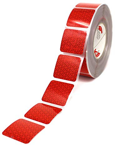 Orafol Reflexite VC 104 Curtain Grade Segmentiert Konturmarkierung Reflexband (Rot, 1 Meter (8,99 € / Meter))