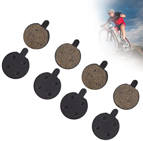 4 Paar Schwarze, hochwertige, halbmetallische Scheibenbremsen aus Kunstharz für Mountainbikes – leise, leicht und langlebig – schützen Ihre Bremsscheiben optimal