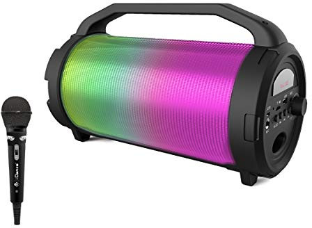 iDance Cyclone 400 Enceinte Portable avec karaoké (Bluetooth, MP3, USB, Radio FM, système d'éclairage de fête)
