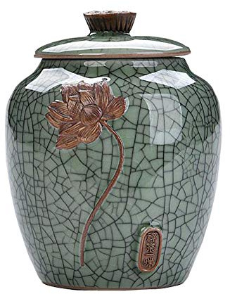 Jingyun Japanese Ceramics Tea Canister Traditional Tea Caddy Home Ornament E08