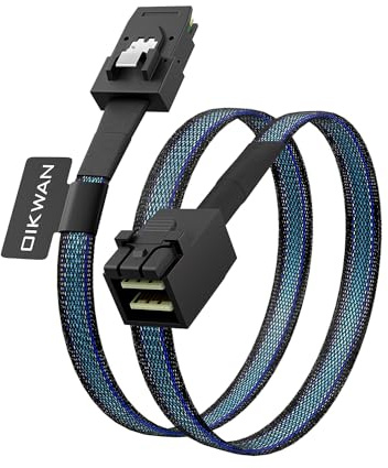 OIKWAN Internal Mini SAS HD SFF-8643 to SFF-8087 Compatible with RAID or PCI Express Controller(3.3ft/1M)