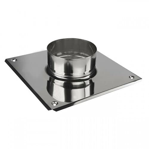 Stainless Steel Flue Liner Top Plate with Collar/Flange Chimney Pipe Connector (250mm)