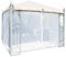 Zanzariera a forma di scatola per gazebo terrazza lodge o balcone in sacchetto di trasporto per viaggi (400 x 300 cm, bianco)