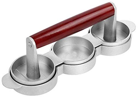 Aferzov Triple Burger Press Kabob Maker Meatball Shaper, Non-Stick Aluminum Hamburger Mold Grilling Accessories for Perfect Meat Patties, Veggie Burgers, Salmon Patties