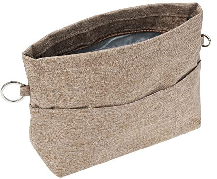 WHC Innentaschen für Handtaschen, Klein Taschenorganizer Bag in Bags 18X7,5X14,5cm,Organizers Handtasche Extra Klein, Taschen Organizer für Handtasche, mit Schlüsselbund, Bags Organizer Tote Bag