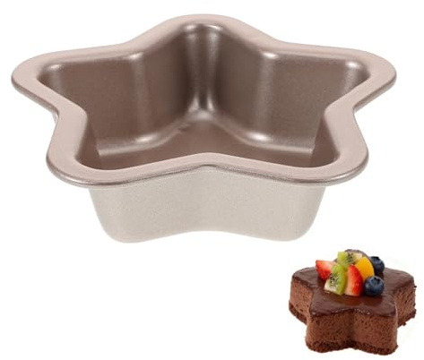 Luxshiny 4 Inch Star Shaped Cake Pan, Five-pointed Nonstick Cake Decorating Mould Cupcake Baking Pans Tins Bakeware Tools for Christmas Birthday Wedding Anniversary Party
