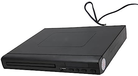 Lecteur CD Vidéo, Télécommande 110-240 V, Mini Lecteur DVD Multilingue, Plug and Play, Interface TV USB 2.0 pour la Maison (Prise UE)