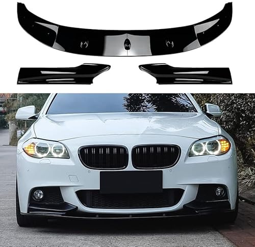 Frontlippe Spoiler für BMW 5 Series F10 F11 M Sport 2011-2017,Auto Frontstoßstange Splitter Lip Spoiler Frontspoiler Protector Kits,A/Black