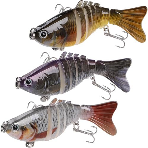 Kunstköder Hecht Angelköder,GeeRic Pencil Plopper Angelköder für Barschwelse, Zander Set Fisch Köder für Zander Barsch Forellen Wobbler Swimbait für Süßwasser Salzwasser Angelzubehör Angeln Geschenk
