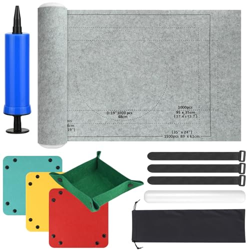 Puzzle Matte, Puzzlematte für BIS 500 1000 1500 Puzzle Teile, Puzzleunterlage zum Rollen,Jigsaw Puzzles Storage Felt Mat mit 4 Sortierer, Tragbare Puzzle, Aufbewahrung,Transport von Puzzles,66x120 cm