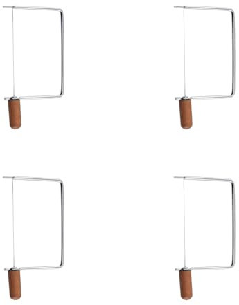 Accesorios para cortar queso, cortador de queso, componentes de acero inoxidable, ideal para hacer tablas de cortar queso de regalo con este kit de cortador de queso (mango de madera, 4)