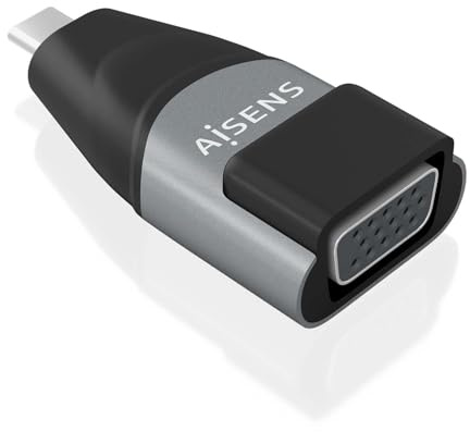 AISENS Adapter Konverter Aluminium USB-C auf VGA HDB15/H grau