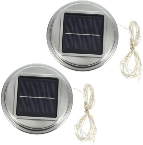 Yardenfun 2stücke Solar Ersatzleuchte Für Solarleuchten Mit Solarpanel Ersatzteil Für Gartenkugel Solarleuchten Ersatzaufsatz Für Im Garten Der Terrasse Dekorieren