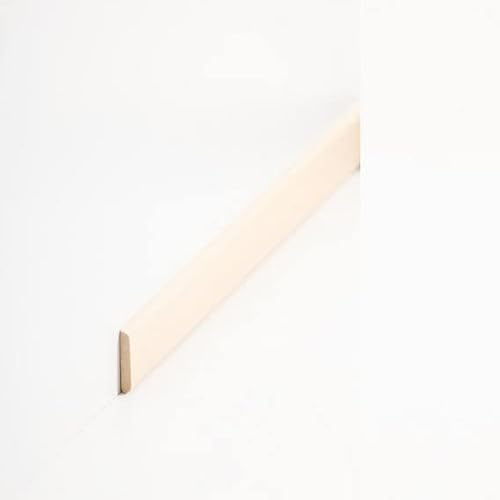 PROVISTON Lot de 5 baguettes de recouvrement en bois massif Abachi, 4 x 22 x 2000 mm, à coller, visser et clouer, plinthes