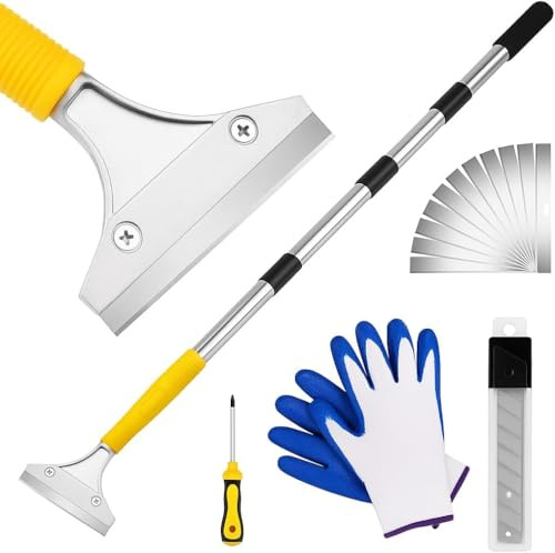DIYSELF Boden-Schaber, Boden-Schaber mit Langem Griff, Schwerlast, Farbschaber