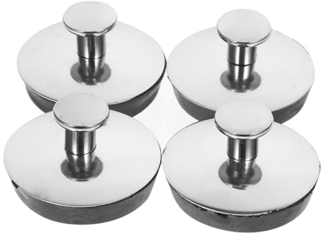 PENIKOKO 4pcs Stainless Steel Washbasin Stoppers Medium Sink Drain Plugs for Bathroom Resistant Sealing Easy to Install Compatible with Standard Washbasins